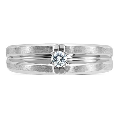 Men's 14K White Gold Diamond Ring Mounting – view 6