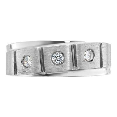 Men's 14K White Gold Diamond Ring Mounting – view 6
