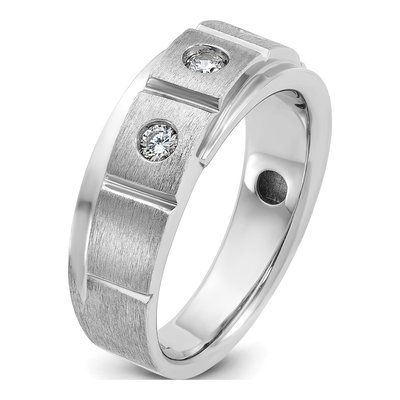 Men's 14K White Gold Diamond Ring Mounting – view 8