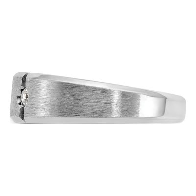 Men's 14K White Gold 3-Stone Diamond Ring Mounting – view 5