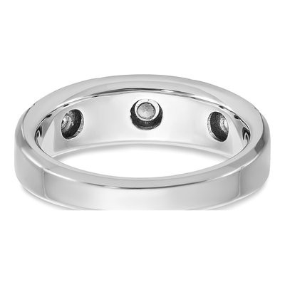 Men's 14K White Gold 3-Stone Diamond Ring Mounting – view 7