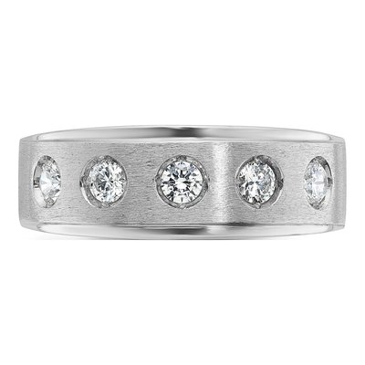 Men's 14K White Gold Diamond Ring Mounting – view 6