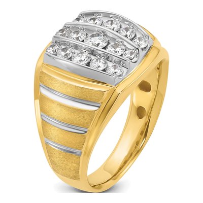 Men's 10K Two-Tone Gold Diamond Ring Mounting – view 8
