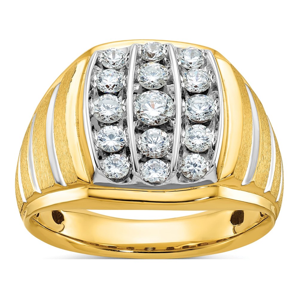 Men's 10K Two-Tone Gold Diamond Ring Mounting
