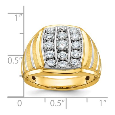 IBGoodman 14K Two-Tone Men's Diamond Ring, Size 10 – view 3