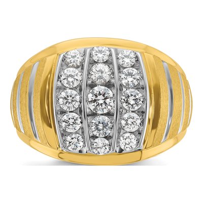 IBGoodman 14K Two-Tone Men's Diamond Ring, Size 10 – view 6