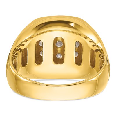IBGoodman 14K Two-Tone Men's Diamond Ring, Size 10 – view 7