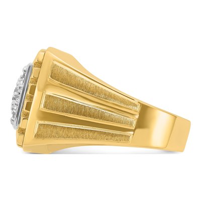 Men's 14K Two-Tone Gold Diamond Cluster Ring Mounting – view 5