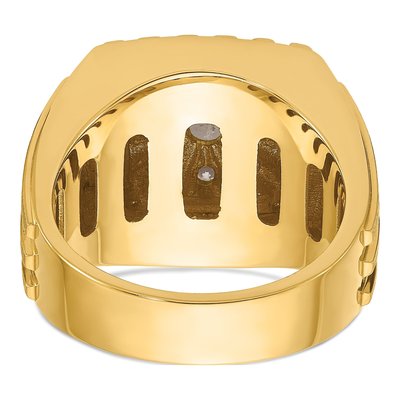 Men's 14K Two-Tone Gold Diamond Cluster Ring Mounting – view 7