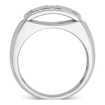 Men's 14K White Gold Diamond Rectangle Ring Mounting – view 2