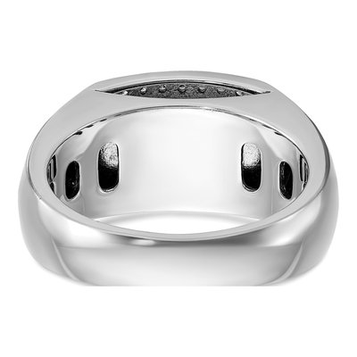 Men's 14K White Gold Diamond Rectangle Ring Mounting – view 5