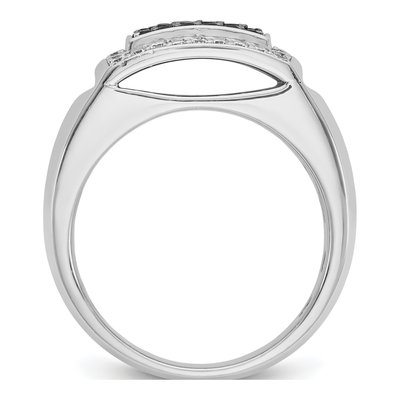 Men's 14K White Gold Black Diamond Ring Mounting – view 2
