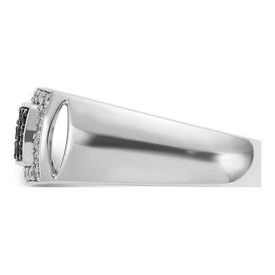 Men's 14K White Gold Black Diamond Ring Mounting – view 4