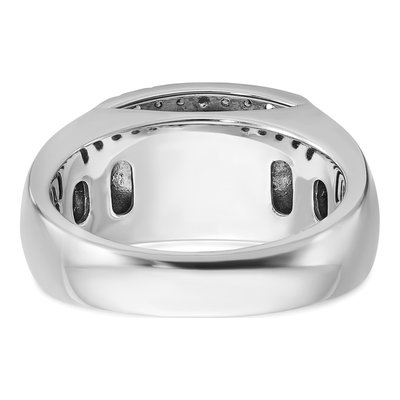 Men's 14K White Gold Black Diamond Ring Mounting – view 6