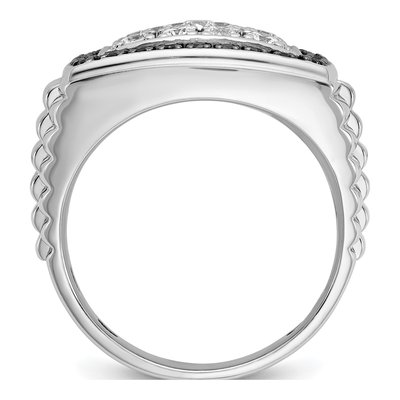 Men's 14K White Gold Black Diamond Ring Mounting – view 2