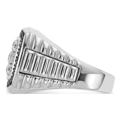 Men's 14K White Gold Black Diamond Ring Mounting – view 3