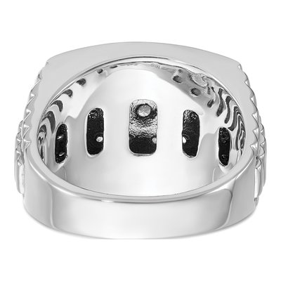 Men's 14K White Gold Black Diamond Ring Mounting – view 5