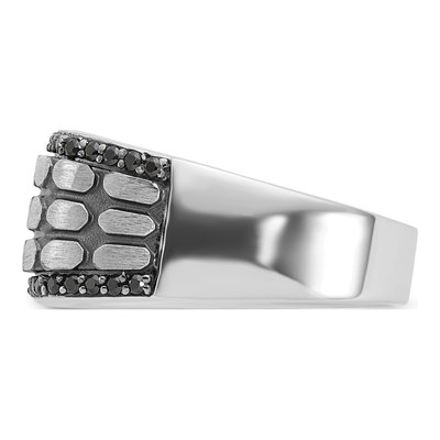 Men's 14K White Gold Cobblestone Textured Ring Mounting – view 5