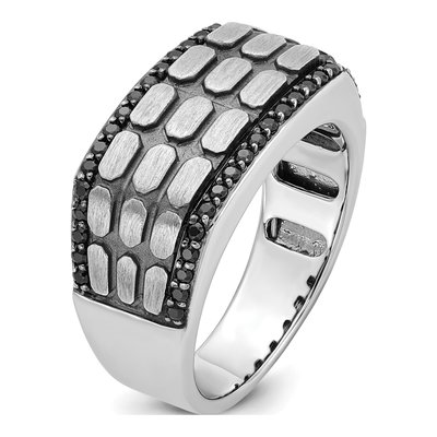 Men's 14K White Gold Cobblestone Textured Ring Mounting – view 8