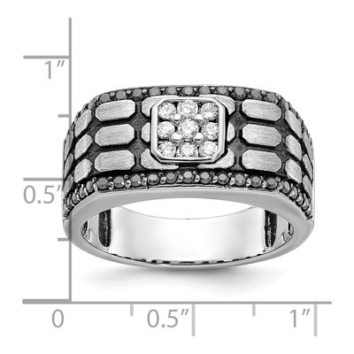 Men's 14K White Gold Diamond Ring Mounting – view 3