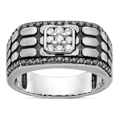 Men's 14K White Gold Diamond Ring Mounting