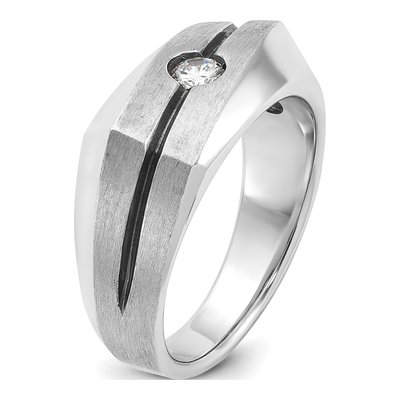 Men's 14K White Gold 1/5 ct tw Diamond Ring – view 8