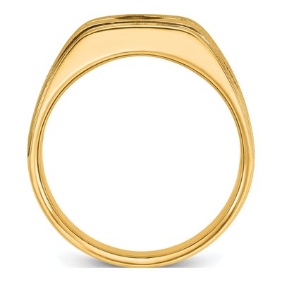 Men's 10K Yellow Gold Black Diamond Ring Mounting – view 2