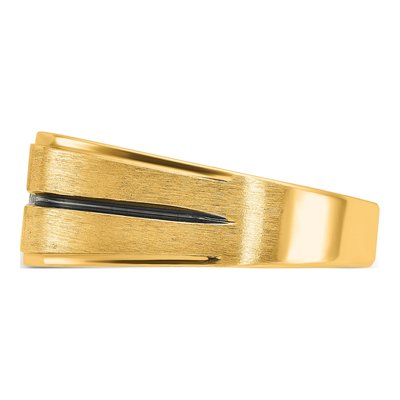 Men's 10K Yellow Gold Black Diamond Ring Mounting – view 3