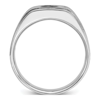Men's 14K White Gold Black Diamond Ring Mounting – view 2