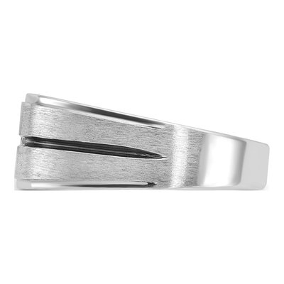Men's 14K White Gold Black Diamond Ring Mounting – view 5