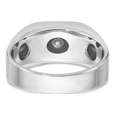 Men's 14K White Gold Black Diamond Ring Mounting – view 7