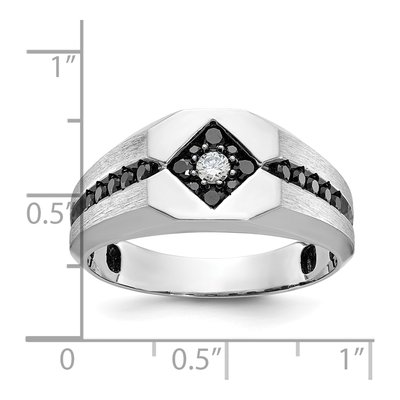 Men's 14K White Gold Grooved Ring Mounting – view 3