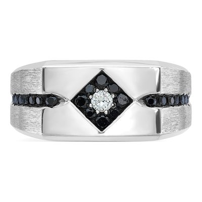 Men's 10K White Gold Fancy Ring Mounting – view 6