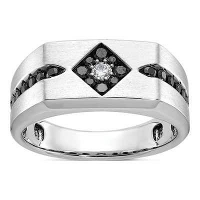 Men's 10K White Gold 0.59 ct tw Diamond Ring