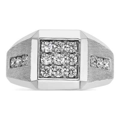 Men's 14K White Gold Diamond Cluster Ring Mounting – view 4
