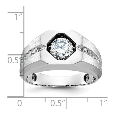Men's 14K White Gold Diamond Ring Mounting – view 3