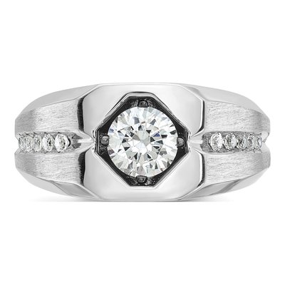 Men's 14K White Gold Diamond Ring Mounting – view 6
