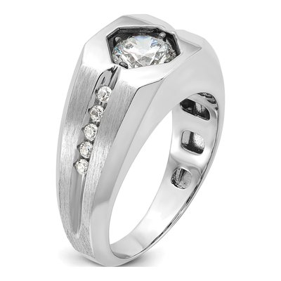 Men's 14K White Gold Diamond Ring Semi-Mount – view 8