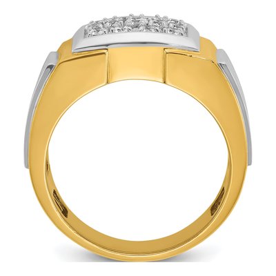 Men's 14K Yellow Gold Cluster Ring Mounting – view 2