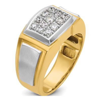 Men's 14K Yellow Gold Cluster Ring Mounting – view 8