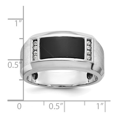 Men's 14K White Gold Onyx Ring Mounting – view 3