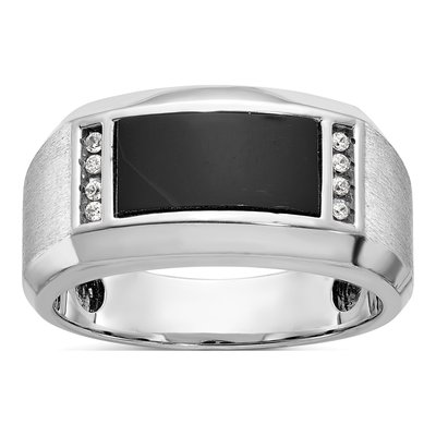 Men's 14K White Gold Onyx Ring Mounting