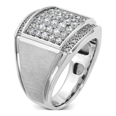 Men's 14K White Gold Cluster Ring Mounting – view 8
