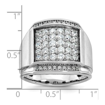 Men's 14K White Gold 1.5 ct tw Diamond Cluster Ring – view 3