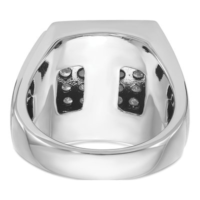 Men's 10K White Gold Diamond Cluster Ring Mounting – view 7