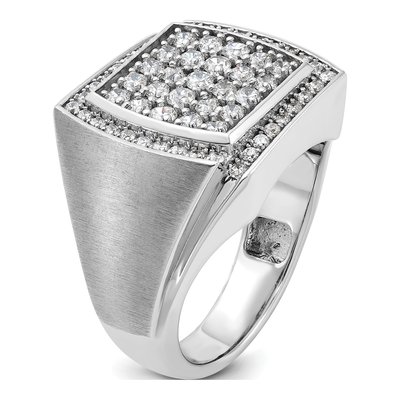 Men's 10K White Gold Diamond Cluster Ring Mounting – view 8