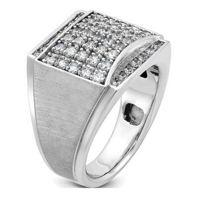 Men's 14K White Gold Diamond Cluster Ring Mounting – view 8
