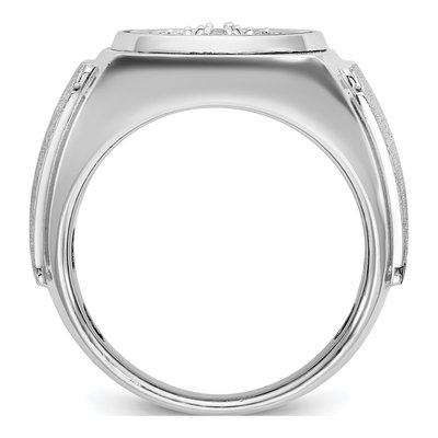 Men's 14K White Gold Halo Ring Mounting – view 2