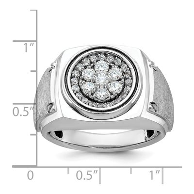 Men's 14K White Gold Halo Ring Mounting – view 3
