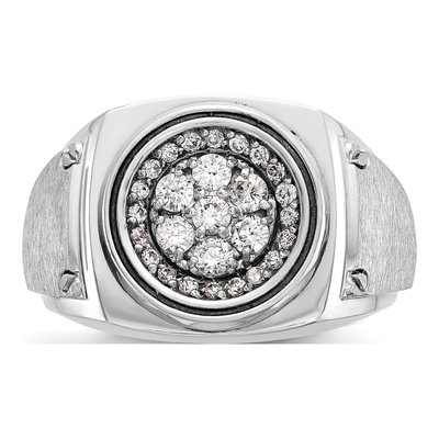 Men's 14K White Gold Halo Ring Mounting – view 6